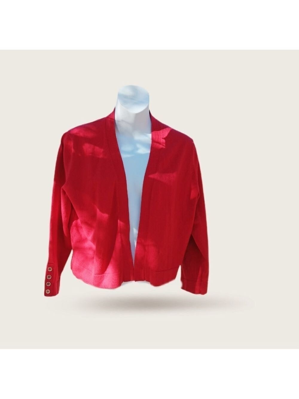 Tommy Hilfiger Red Cardigan Sweater Large - Picture 4 of 9